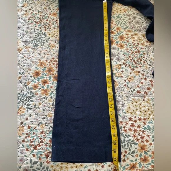 Women’s Cato Hi-Rise Strait leg Linen Blend Navy Pants Trousers size 10 - Picture 7 of 8